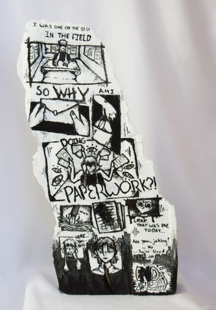 Paperwork (Ink on Styrofoam)